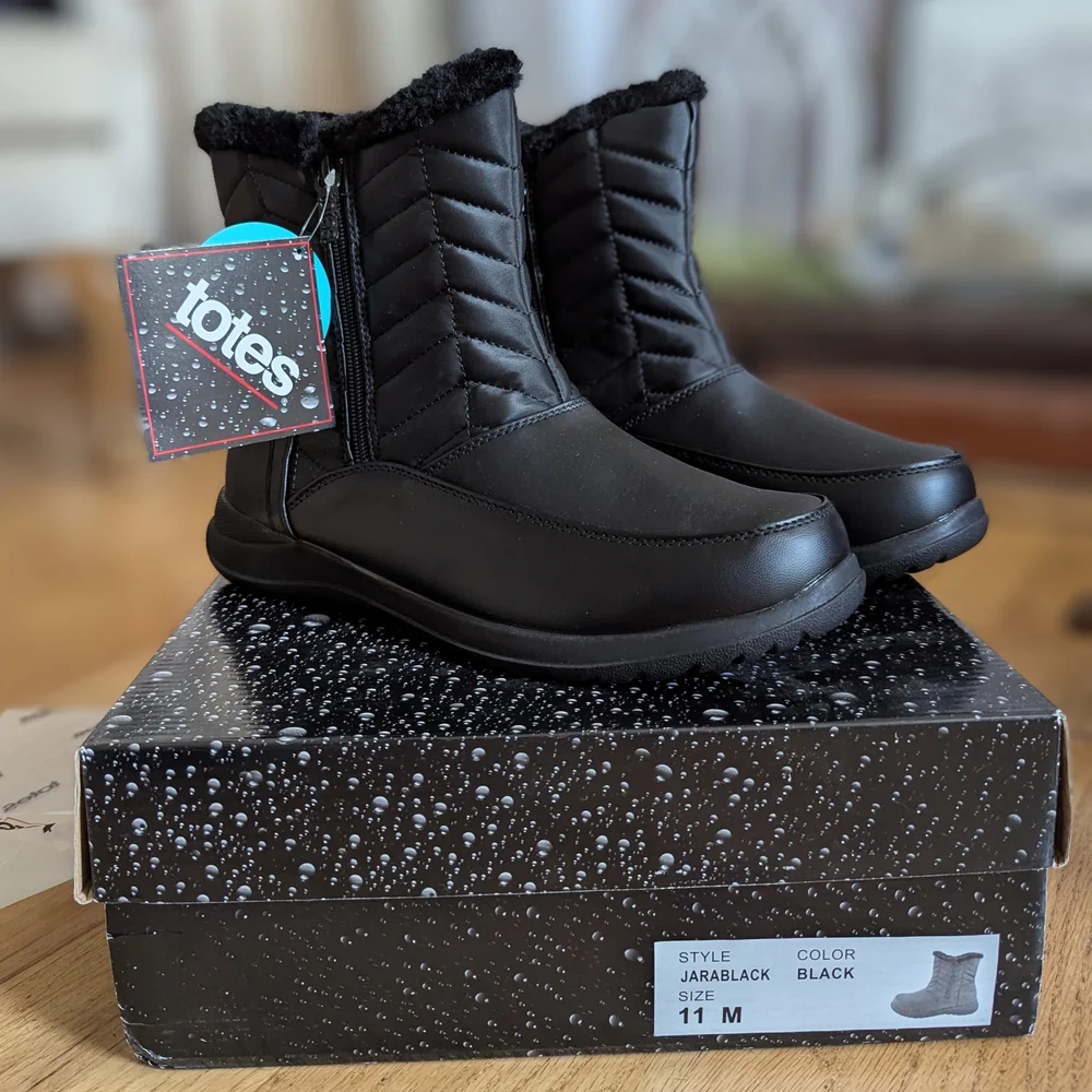 Totes Women's Jarablack Waterproof boots - Picture 1 of 7